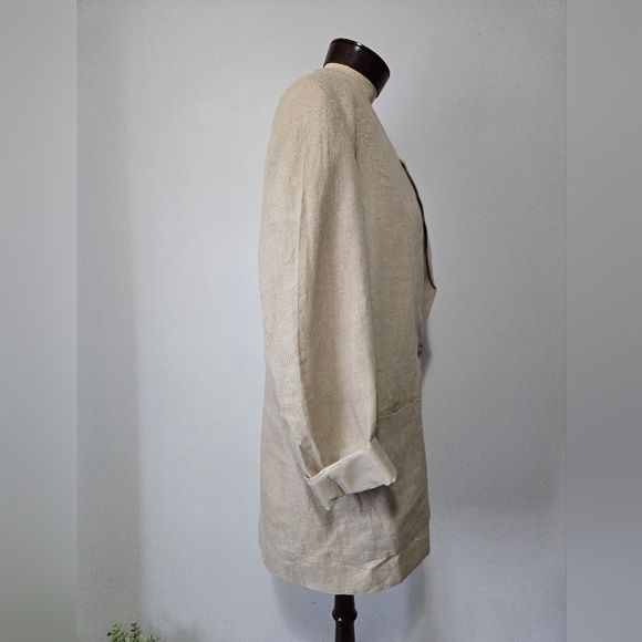 Lauren Jeffries 100% Linen Cream Blazer. Size 12 - Picture 5 of 13